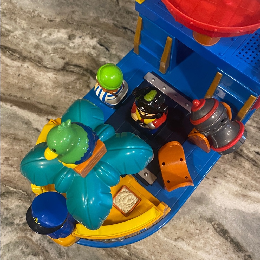 Mega BLOKS Push Along Musical Pirate Ship Boat - My First Builder RARE - Picture 7 of 10